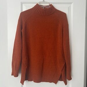 a new day Women's Rust Turtleneck Sweater